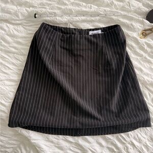Black & White Pinstripe Princess Polly Mini Skirt